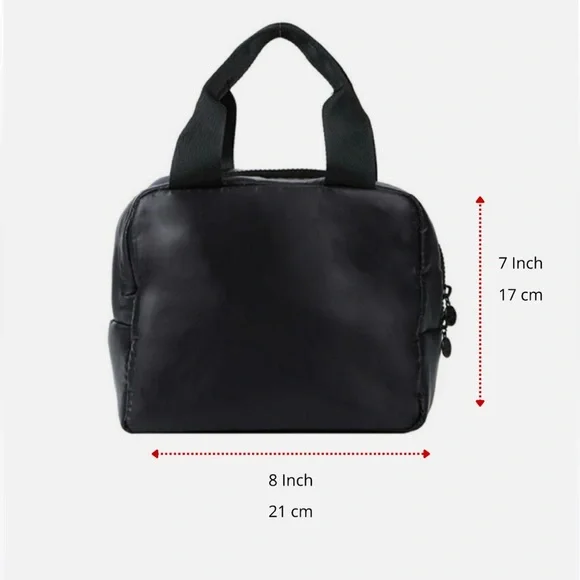 CHANEL Black New beauty Puffy Top Handles Beauty Makeup Cosmetic Bag/ vip gift - Picture 3 of 5